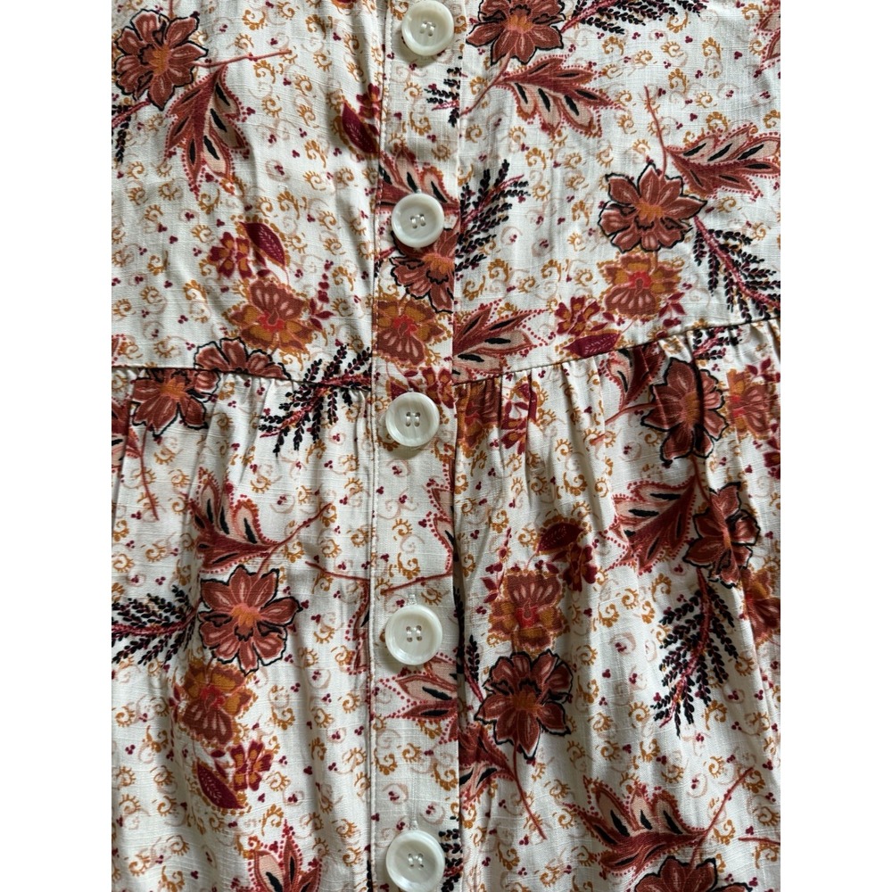 Jacquie The Label Women's Fall Floral Button Front Shirt Dress in Size Small - Picture 5 of 9